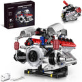 Supleplanet V8 engine model kit with LED interior illumination for immersive viewing