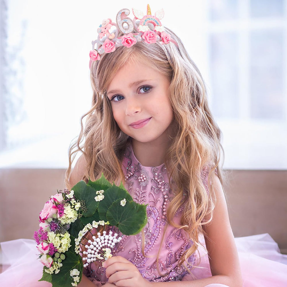 SuPoo girls' princess tiara headband is lightweight and comfy to wear