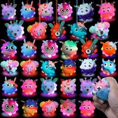 Supovil glow pop ball glowing in the dark for party fun and stress relief.
