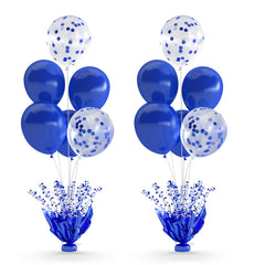 Suppromo royal blue table balloon stand kit with sturdy base for stability.