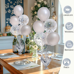 Suppromo silver latex balloons offer classic shine for versatile party decor.