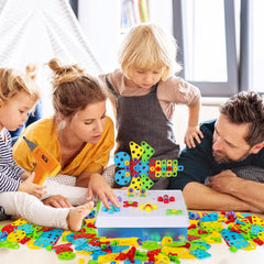 SUPSTEM Rainbow fasteners and blocks showcase colorful design options for creative construction.