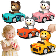 SUPVIB Press to Go lion-rotating-head toy promotes dexterity and directional exploration.