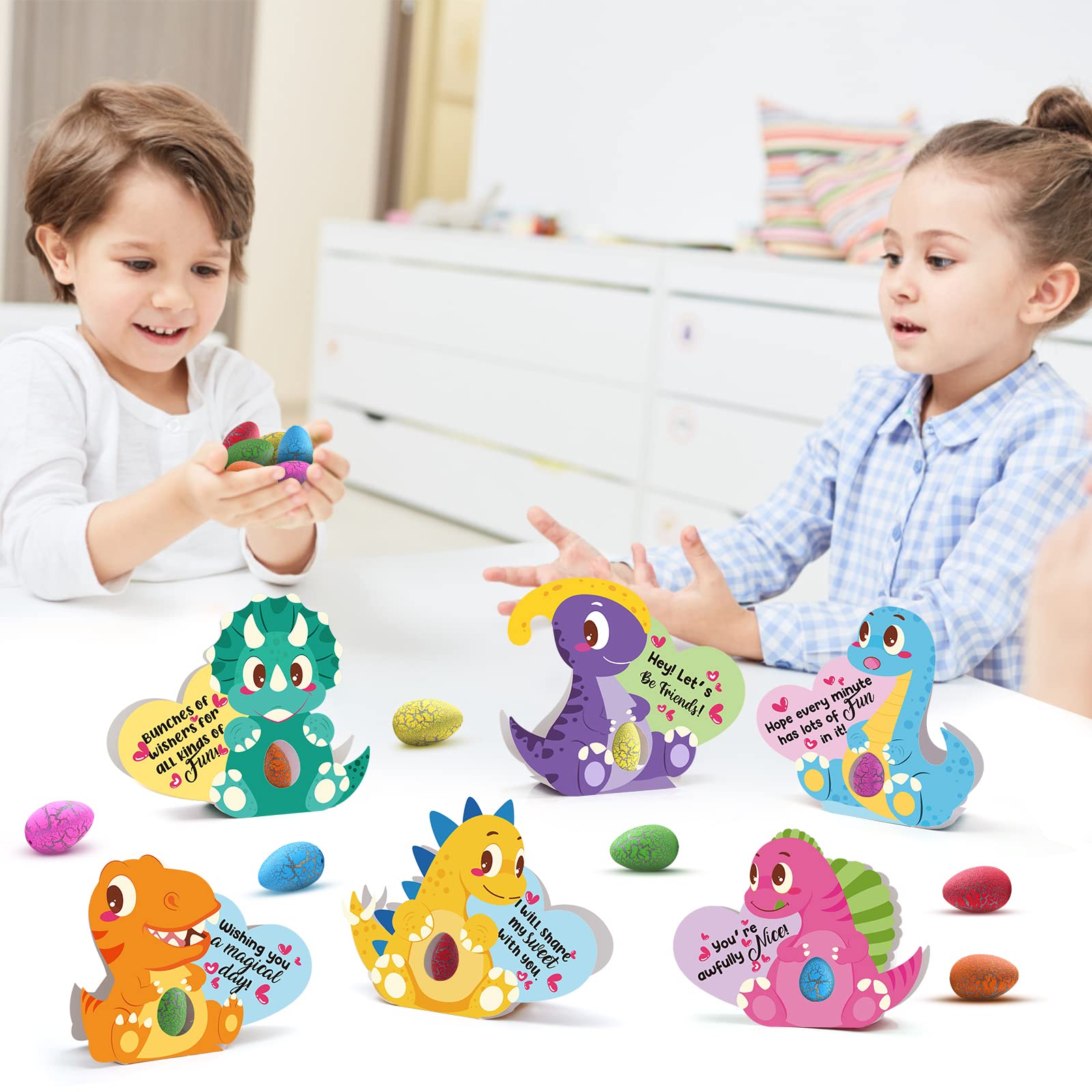 SURCVIO colorful dinosaur motif cards suitable for prizes and rewards