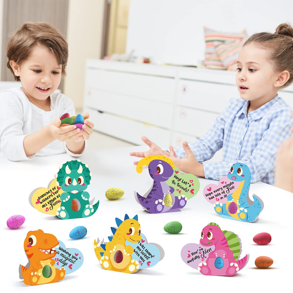 SURCVIO colorful dinosaur motif cards suitable for prizes and rewards