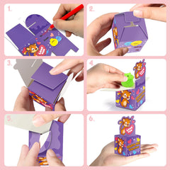 SURCVIO writing names on cards to personalize gifts.