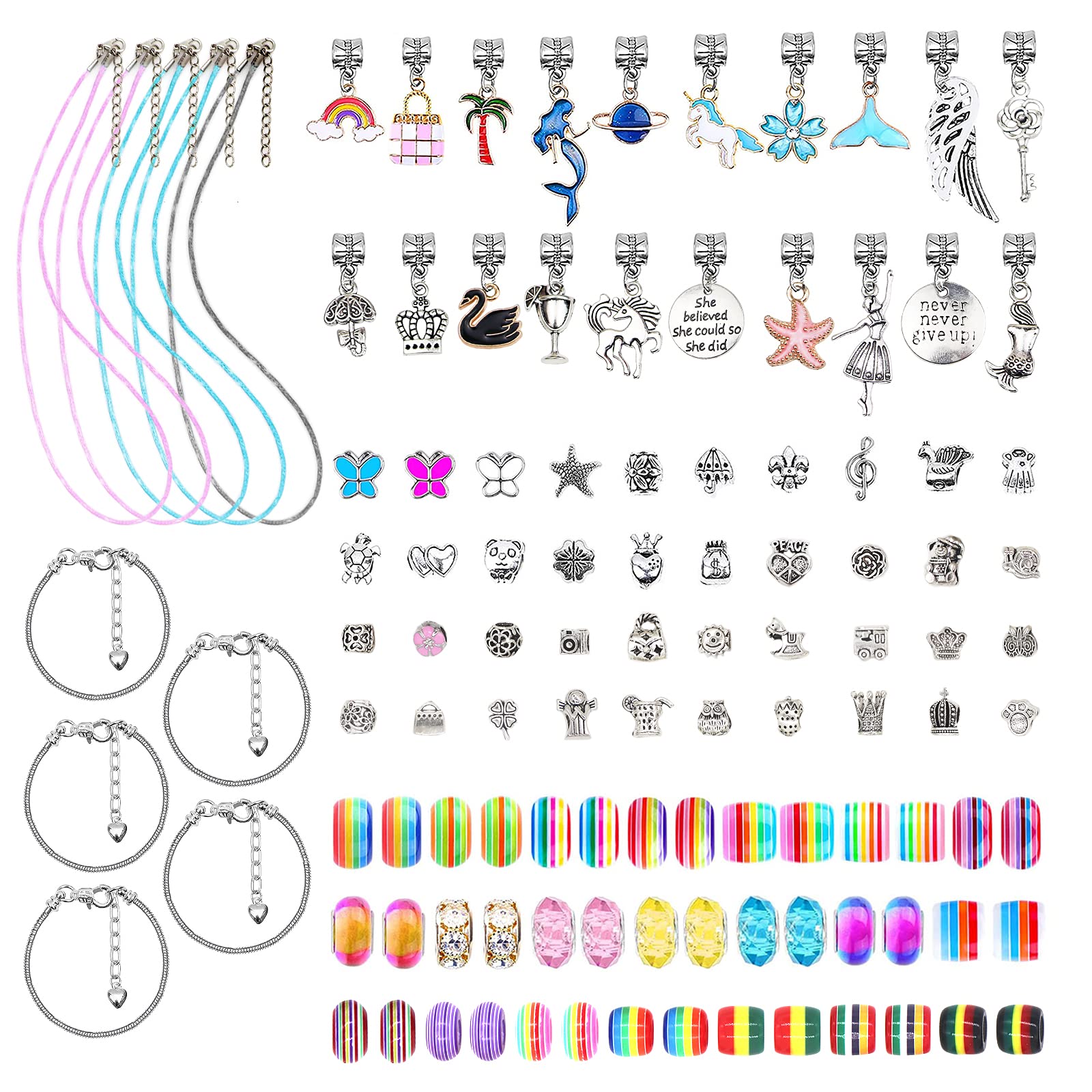 SUREHOME bracelet-making kit displays five bracelets for style