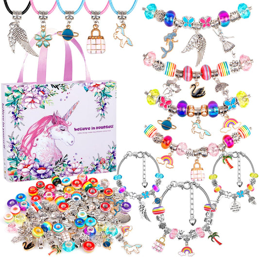 SUREHOME jewelry kit packaging in pink box with 110 pieces for creativity