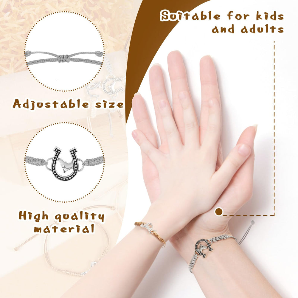 Sureio horse bracelet brown hue ideal for western chic.