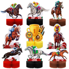 Sureio Kentucky 3D running horses centerpiece for derby party tables