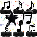 Sureio 8-pack music note centerpieces arranged on a party table for visual impact