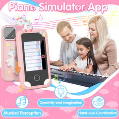Surelect Kids Smart Phone pink dual camera for creative photos.