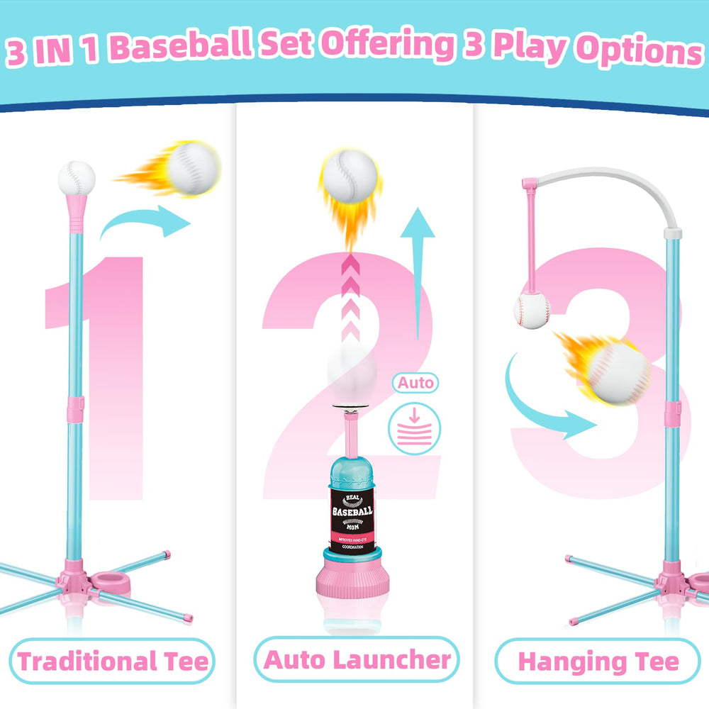 Surelect traditional tee setup supports steady swing practice and hand-eye coordination.