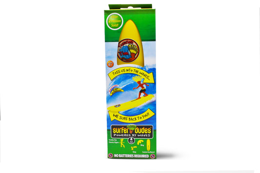 Surfer Dudes boomerang design returning tricks enhance playful seaside moments.