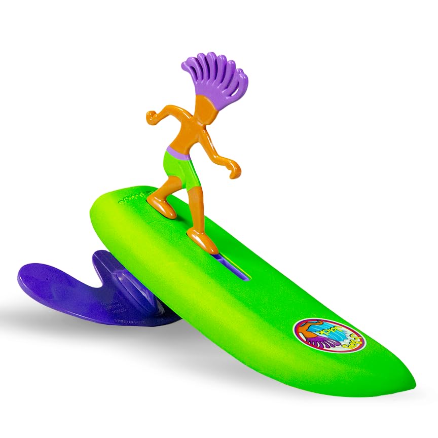 Surfer Dudes J-Bay Jack wave-powered mini-surfer ready to ride a wave.