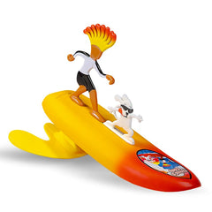 Surfer Dudes Legends Cloud 9 Cody rides a wave for beach fun.