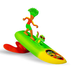 Surfer Dudes Legends Cocoa Moe surfboard assembly for quick beach play.