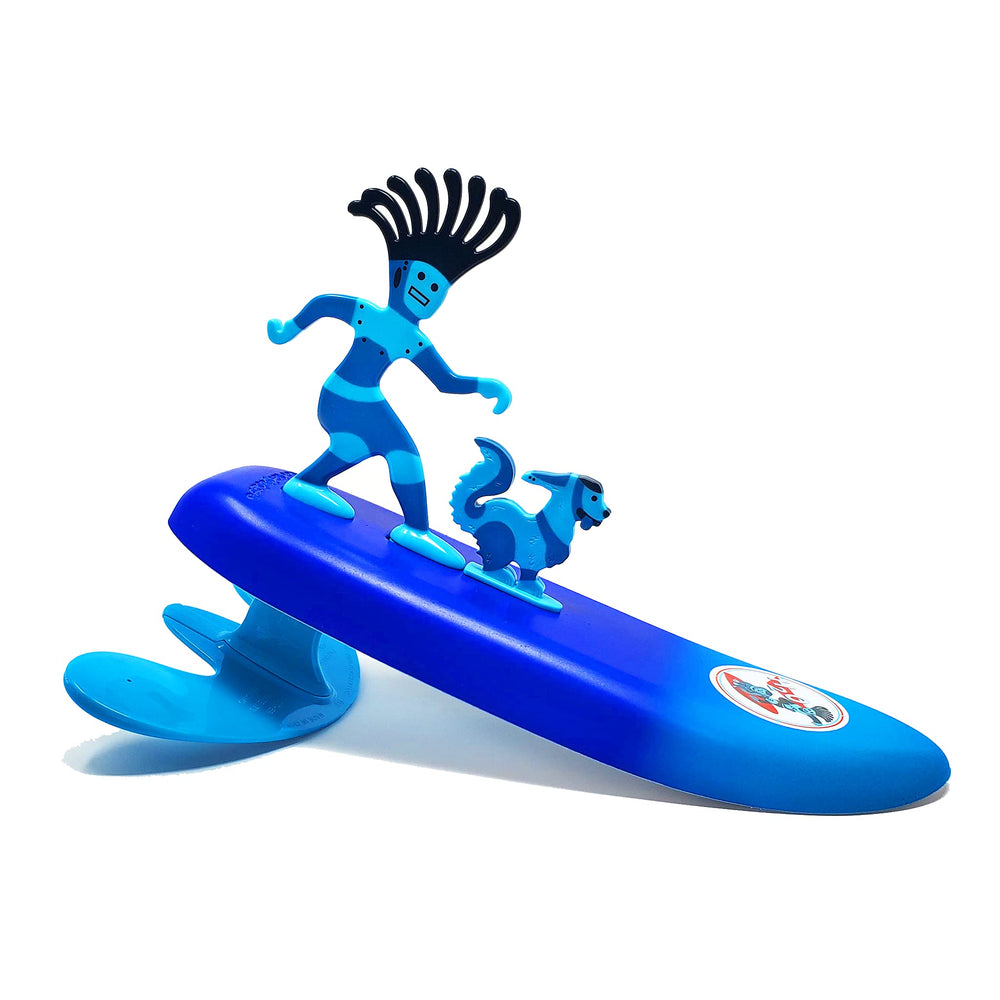 Surfer Dudes legends wave-powered mini-surfer on the beach for durable outdoor fun.