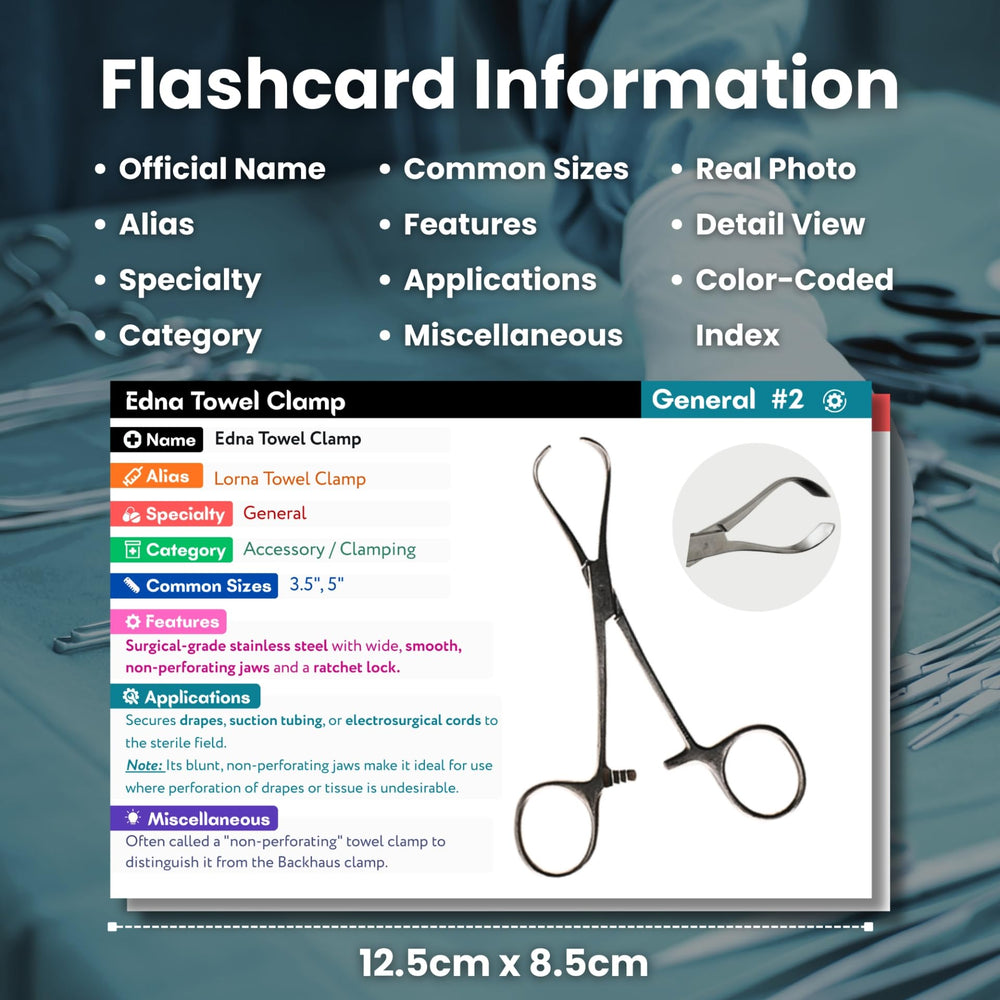 Surgical Instruments Flashcards include comparison guides to distinguish similar tools