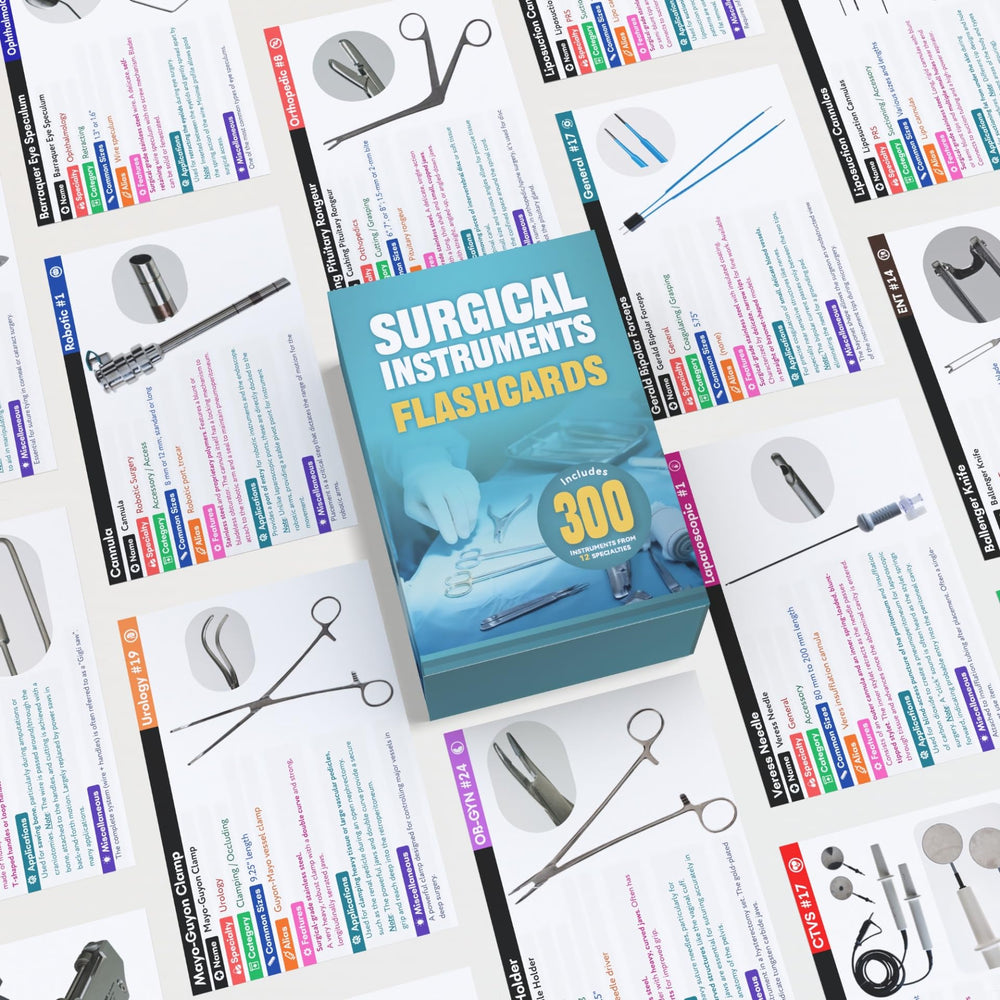 Surgical Instruments Flashcards are durable and water-resistant for daily hospital use