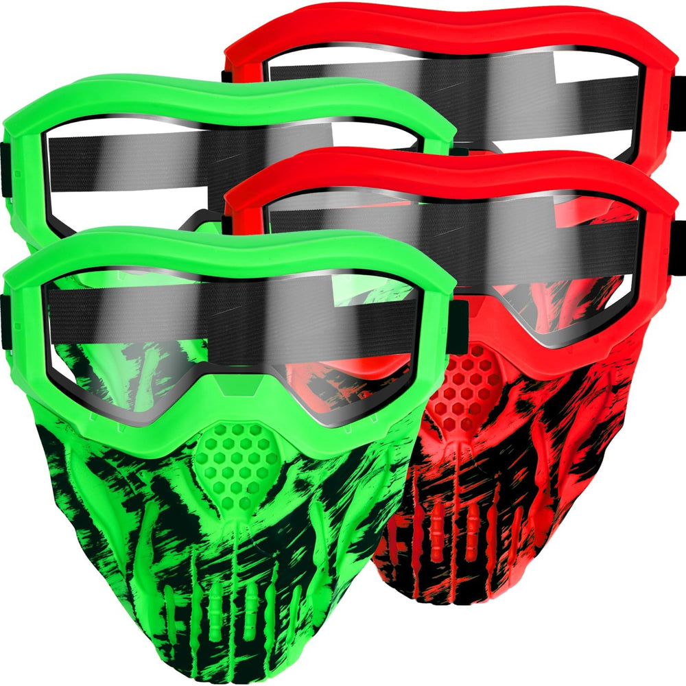 Surper 4-pack tactical mask with goggles for Nerf Rival play.