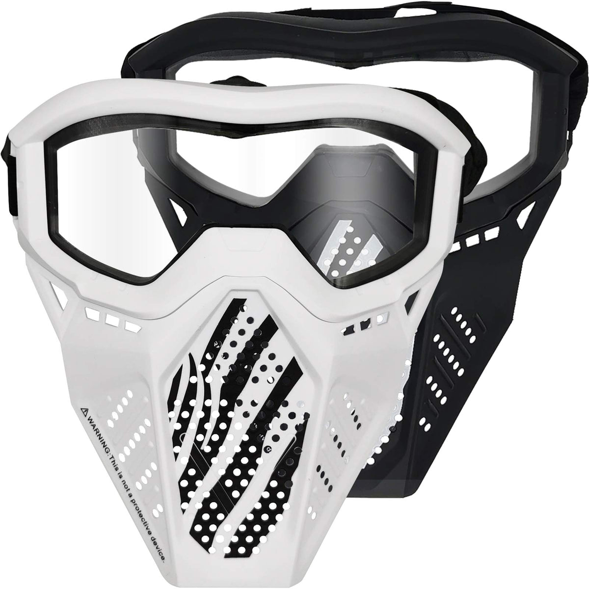 Surper tactical mask black and white pair for team identification during play.