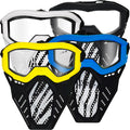 Surper Nerf Rival blue mask on a player, comfortable fit for long gameplay.