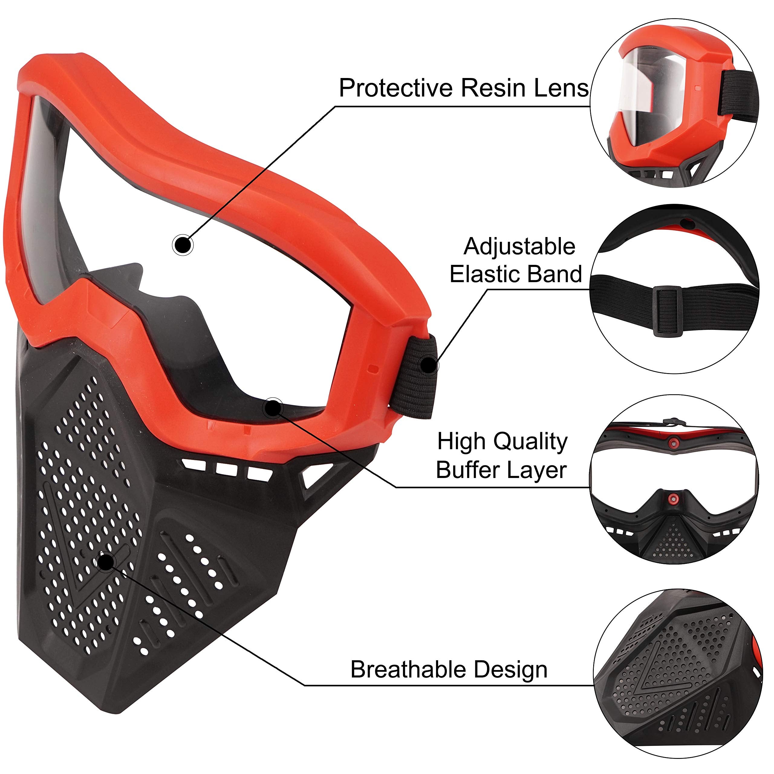 Surper tactical mask adjustable strap close-up for secure, comfortable fit.