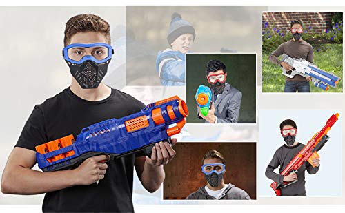 Surper mask pack includes two red and two blue for team differentiation.