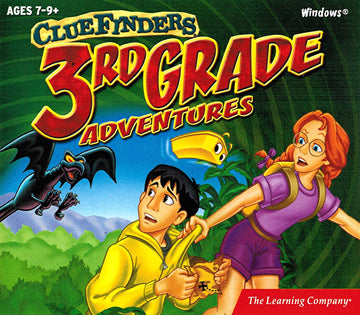 Surplusoft Distrib Clue Finders 3rd Grade screenshot—colorful rainforest puzzles boost reading and math practice