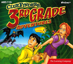 Surplusoft Distrib Clue Finders 3rd Grade screenshot—colorful rainforest puzzles boost reading and math practice