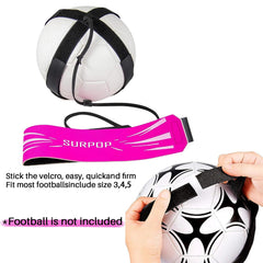Surpop Solo Trainer supports ball sizes 3, 4, and 5 for varied drills.