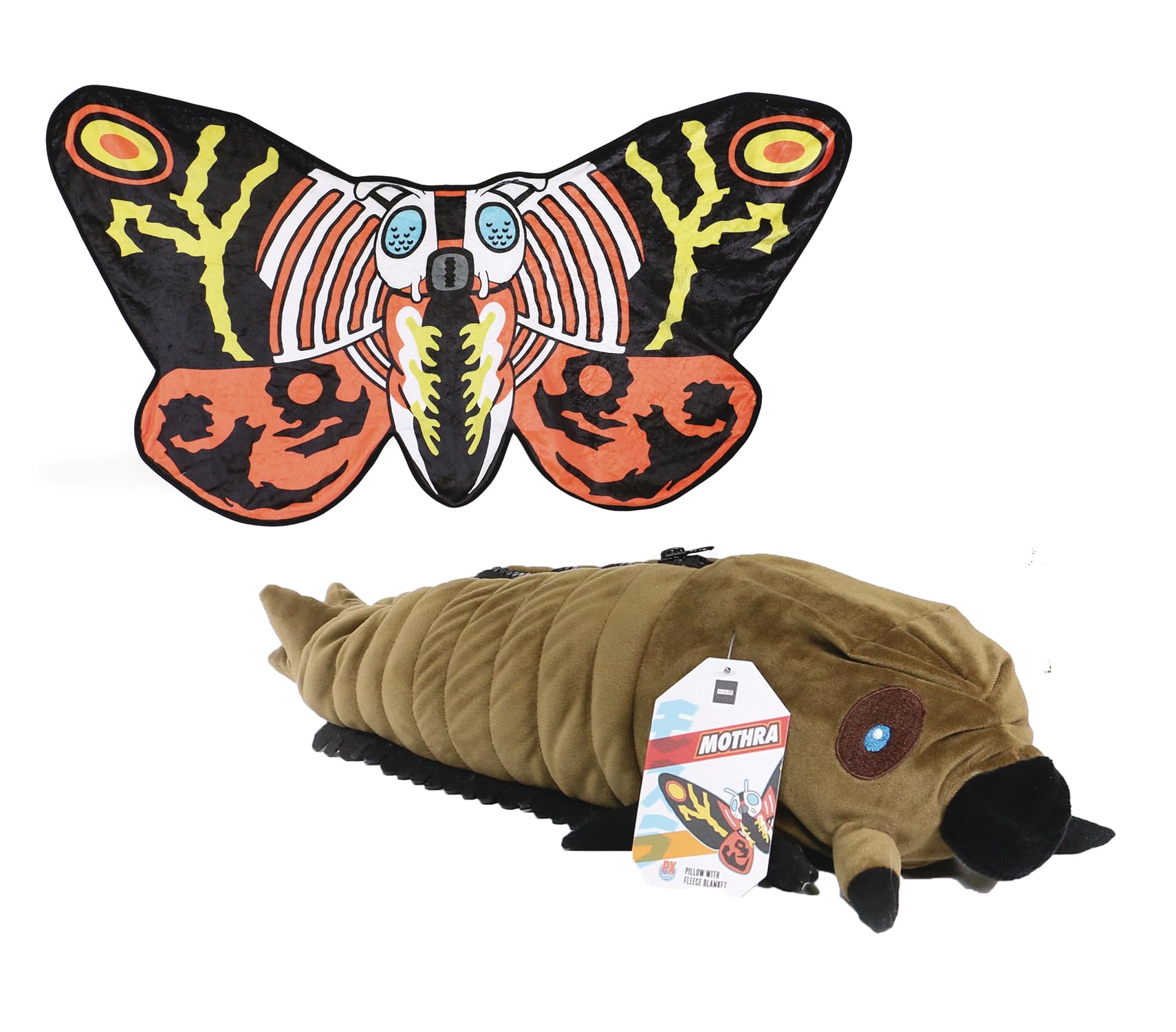 Surreal Entertainment Godzilla Mothra plush offers cuddly display for fans.