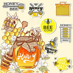 SUSIHI Bee Stickers brighten holiday gifts and stocking stuffers.
