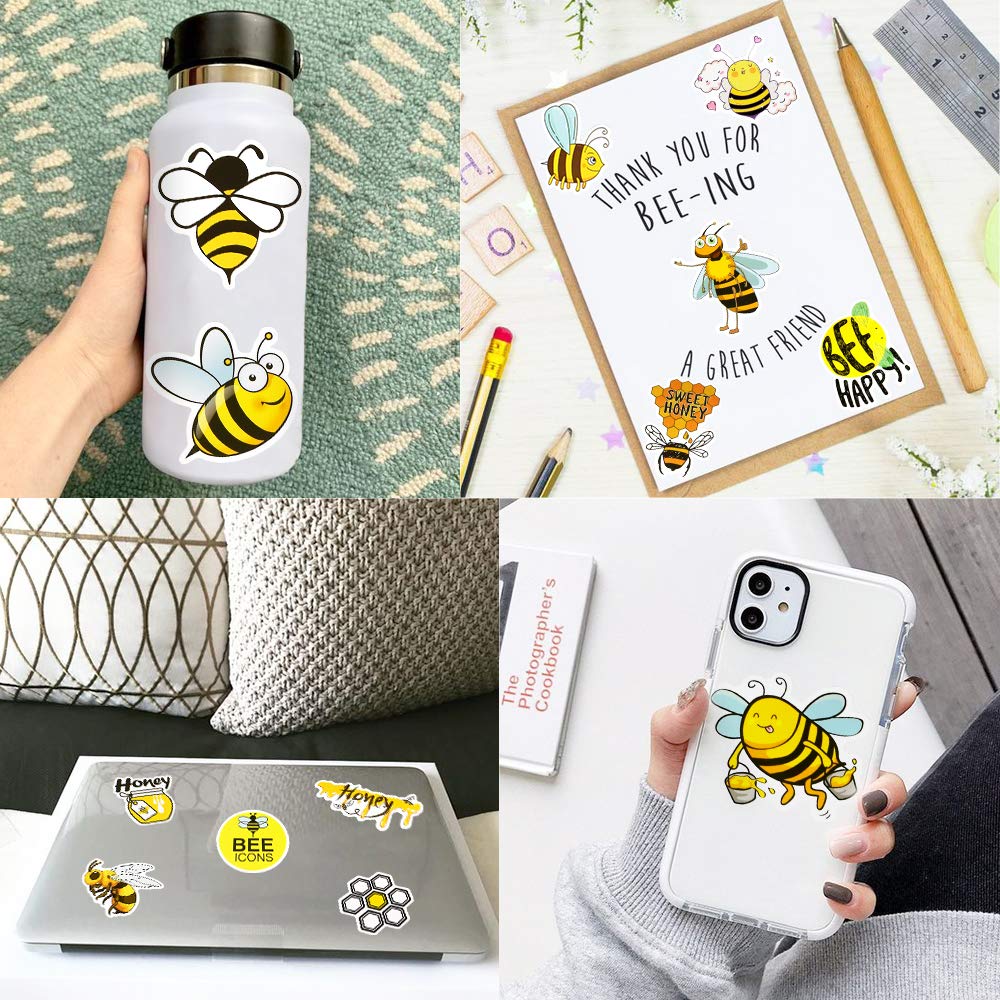 SUSIHI Bee Stickers on scrapbook pages boost crafts and color.