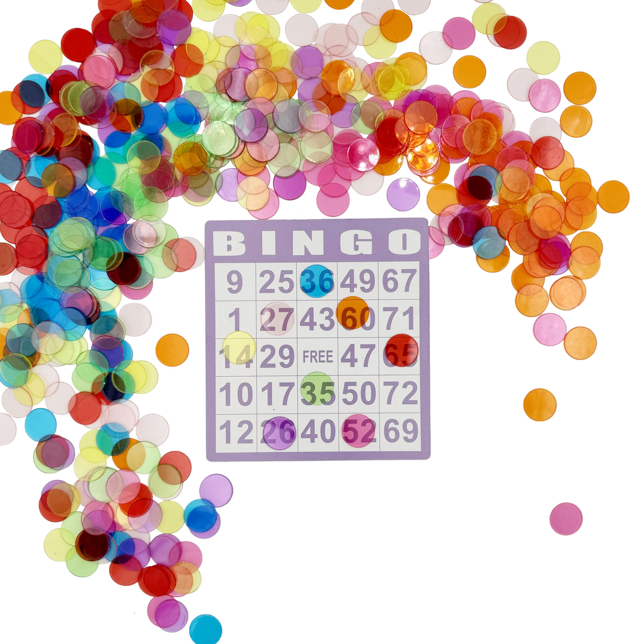 SUTIMSHE purple clear bingo chip for color-coding and classroom activities
