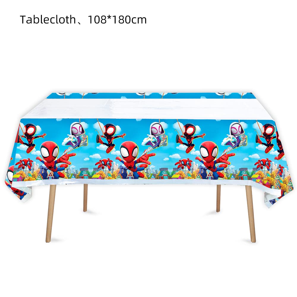 SUTRADHAR Spiderman tablecloth graphic closeup enhances superhero table styling