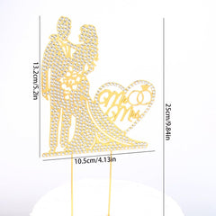 SUVO 4.13 by 5.2 inch topper sized for standard and multi-tier cakes