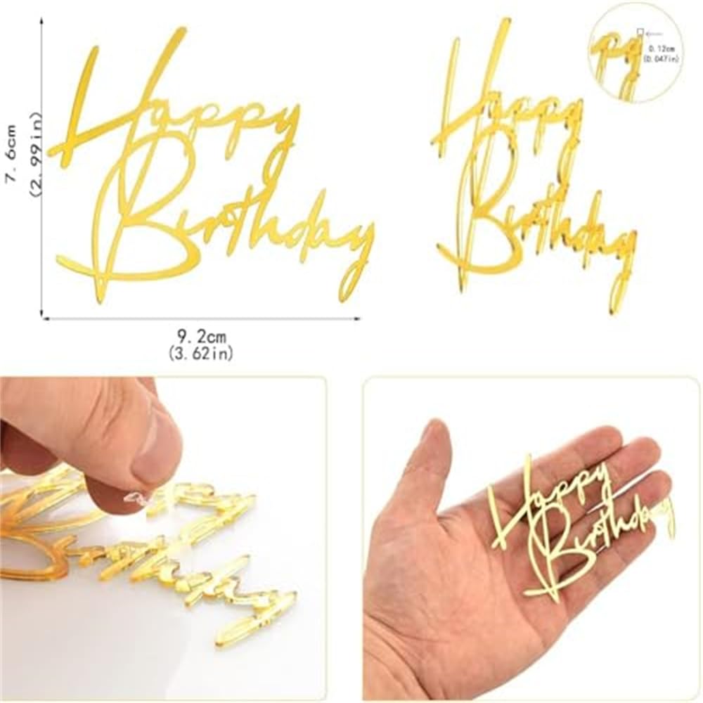SUVO 10-piece cake toppers fit cupcakes and cakes with durable style.