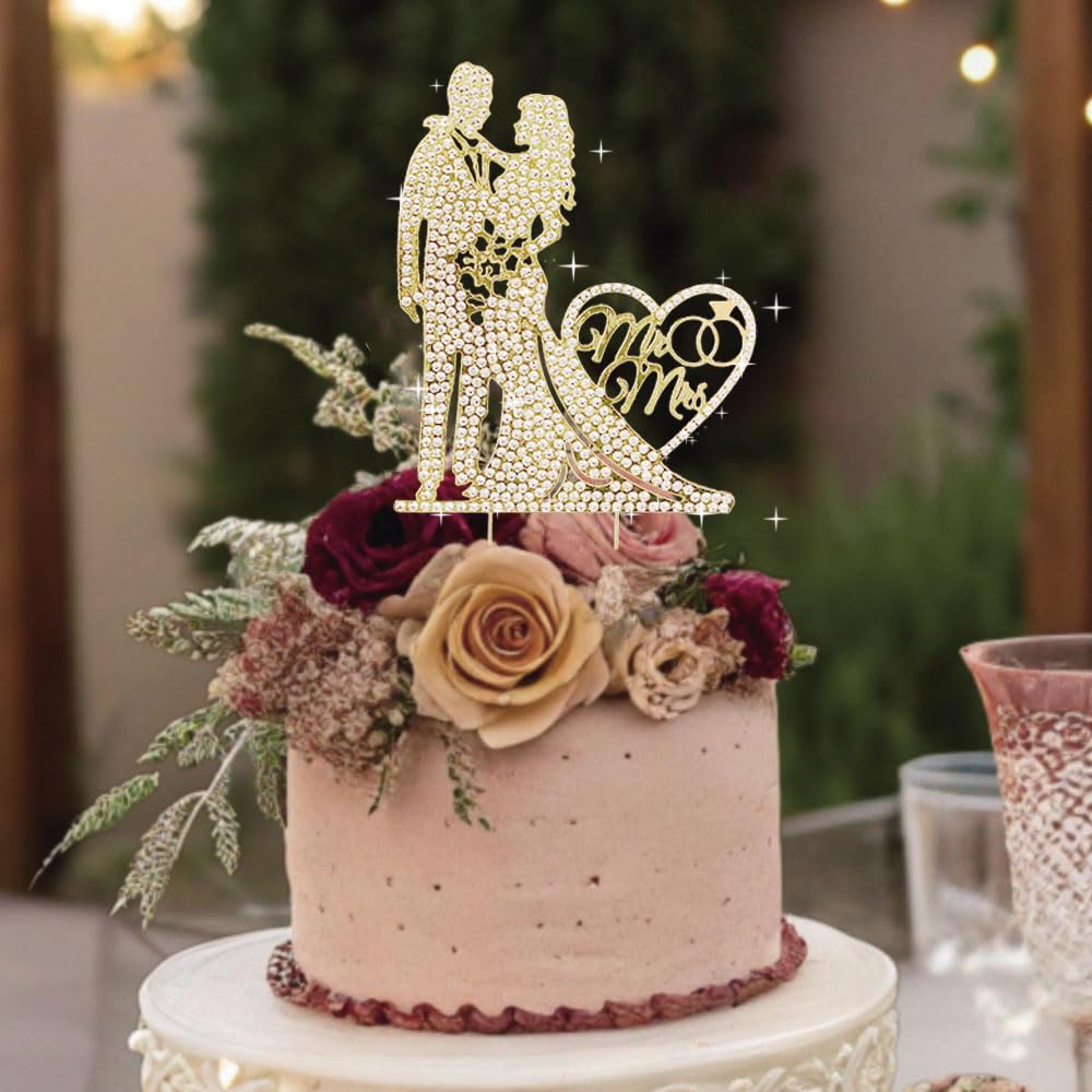 SUVO interlocking rings rhinestones topper catches light from every angle for celebration