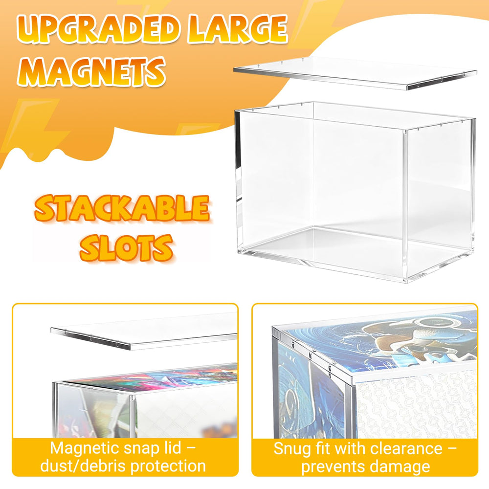 SUVQWJT stackable design simplifies organization and shelf presentation.