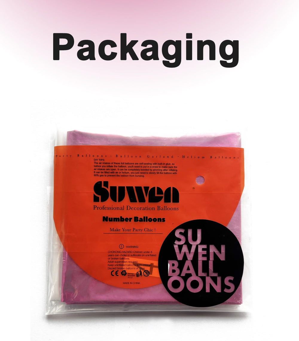 SUWEN large pink number 7 balloon enhances anniversary décor and keepsake photos.