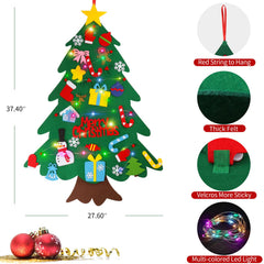 30-LED multicolor lights wrap around the tree for magical holiday glow