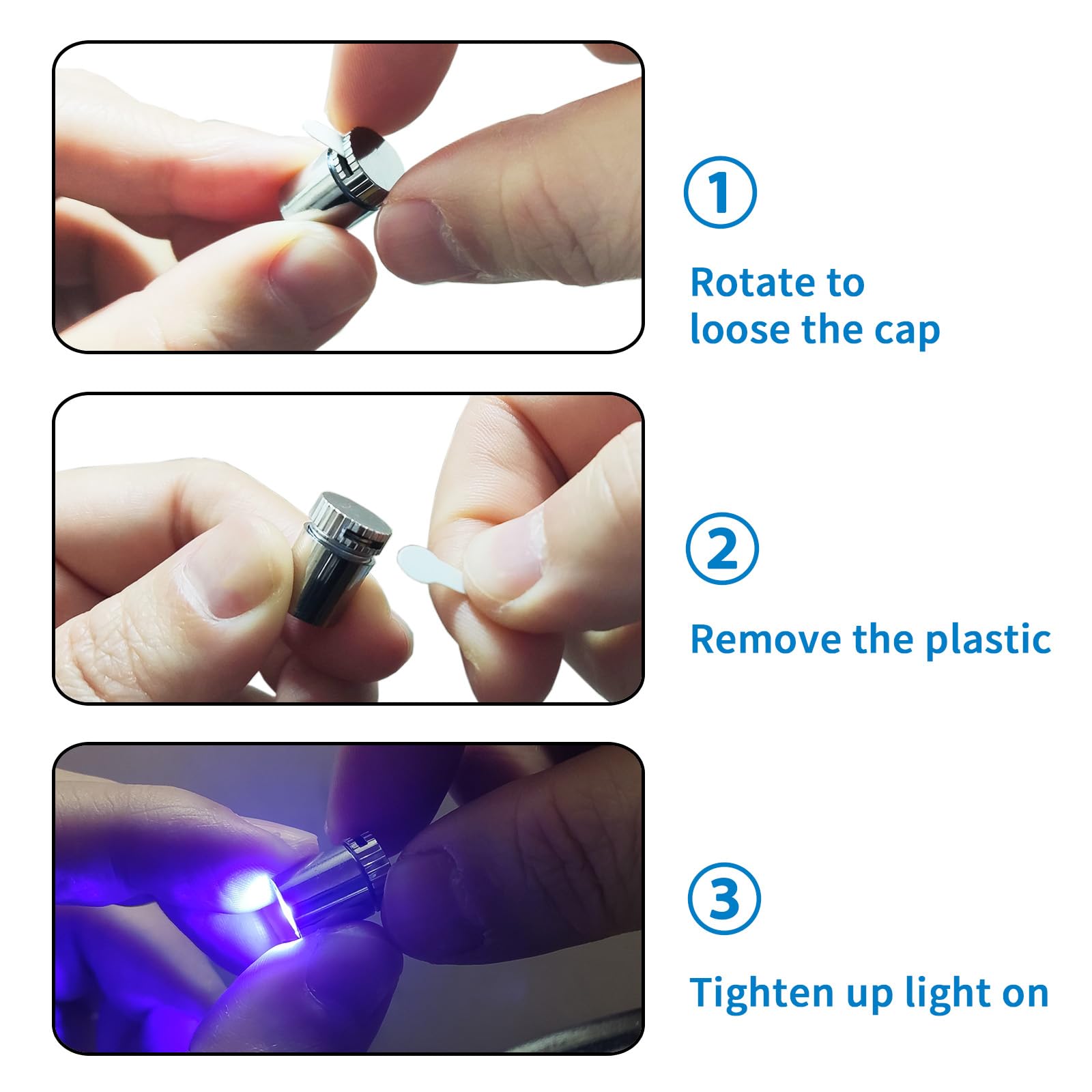 SUZEYAR battery-powered mini lights with a compact footprint.