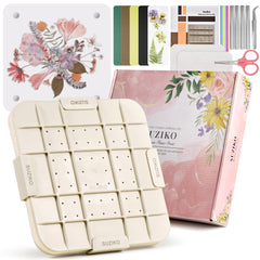 Suziko 9-inch microwave flower press with photo frame preserves vibrant blooms for keepsakes.