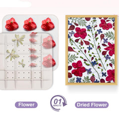 Suziko large microwave flower press 9x9 inches fits more blooms at once.