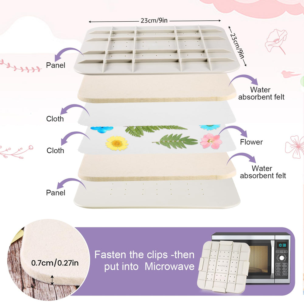 Suziko photo frame displays pressed botanicals as decorative keepsakes.