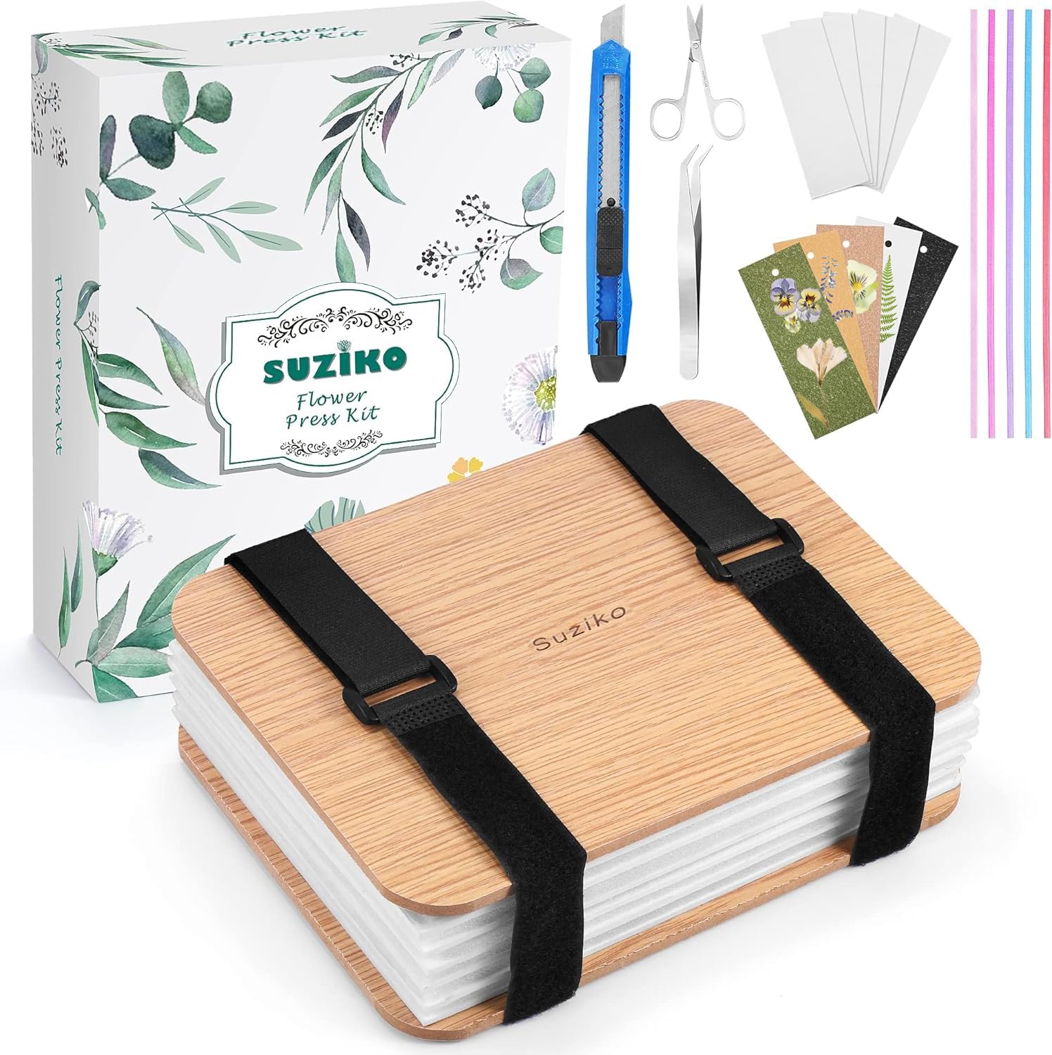 Suziko professional flower press with six-layer system for large blooms