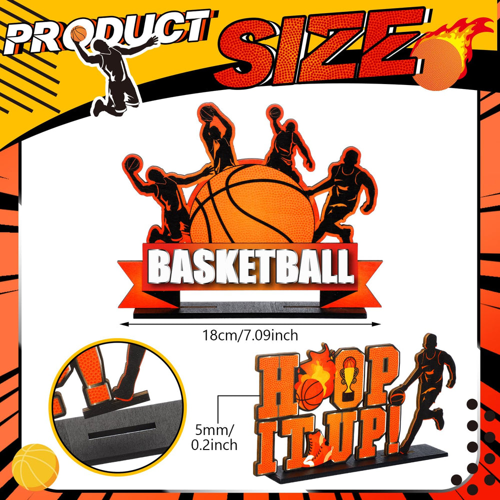 Suzile basketball wooden ornaments add charm to baby showers and parties
