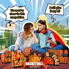 Suzile basketball centerpieces create themed ambiance on tables